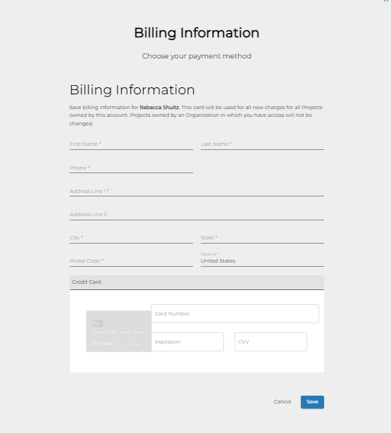 OpenMetal Central Billing Information